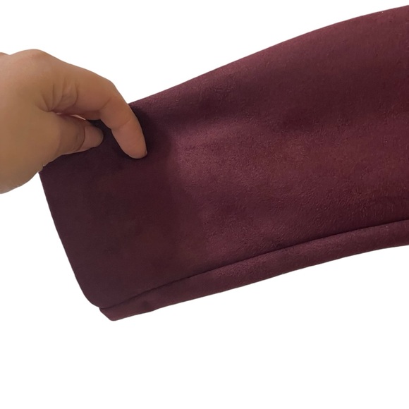 Old‎ Navy Faux Suede Maroon Moto Biker Jacket - Picture 11 of 13